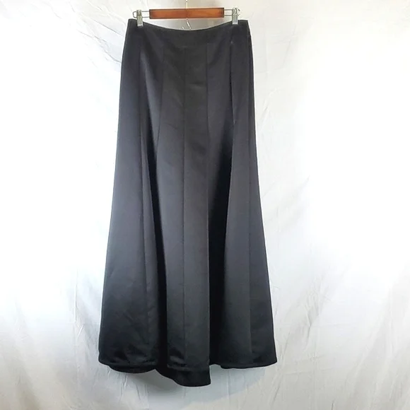 NWT Tadashi Shoji Tadashi Collection Black Floor Length Formal Maxi Skirt - Picture 1 of 10